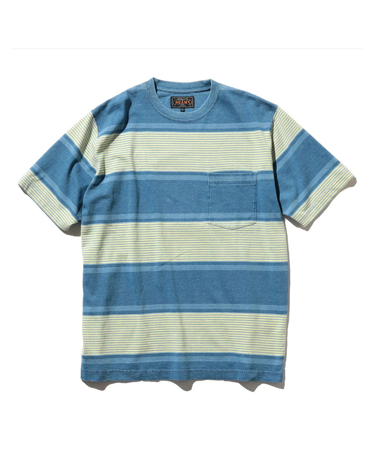 Pocket Tee Indigo Stripe Sax