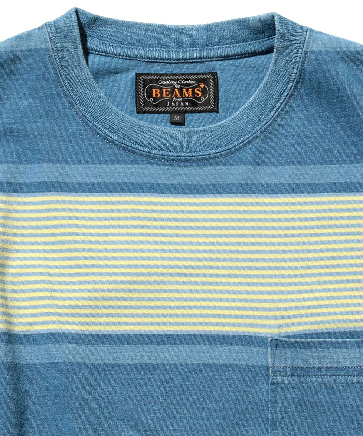 Pocket Tee Indigo Stripe Sax