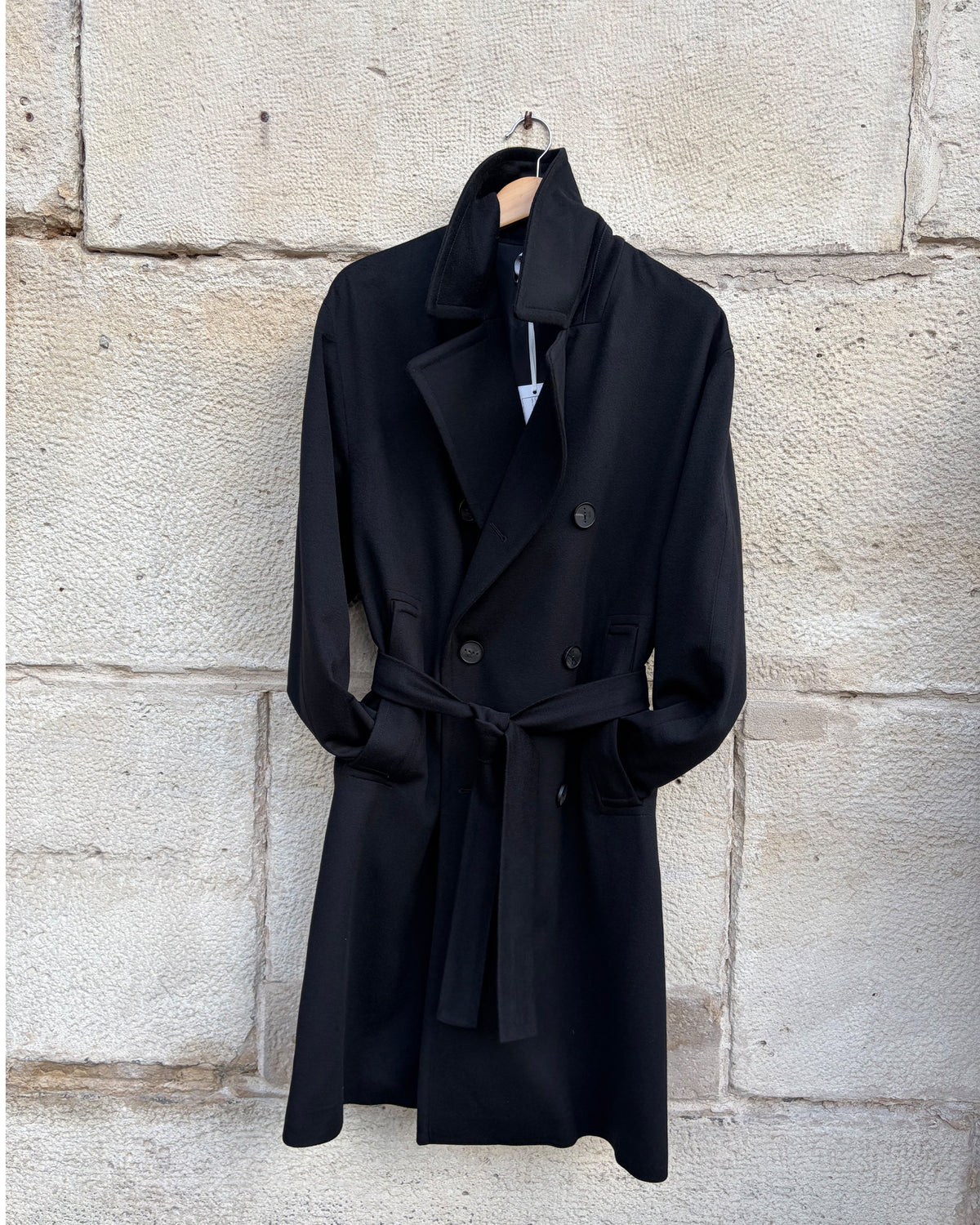 Italian Wool Coat Black