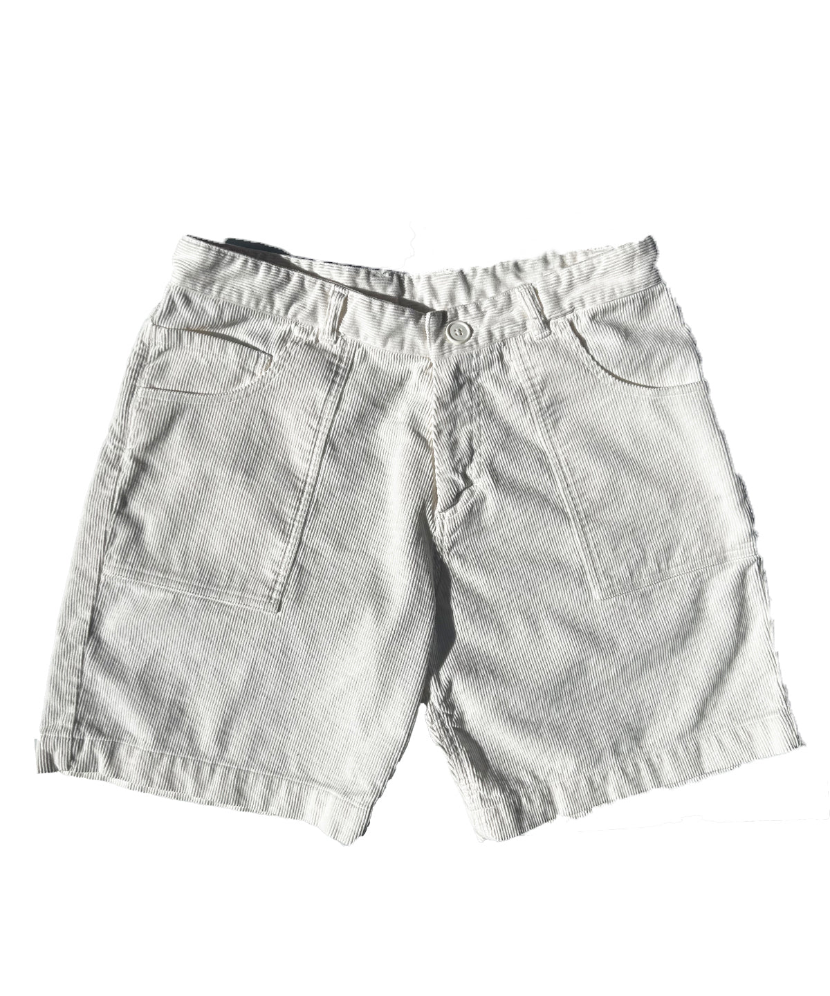 Corduroy Fatigue Short White