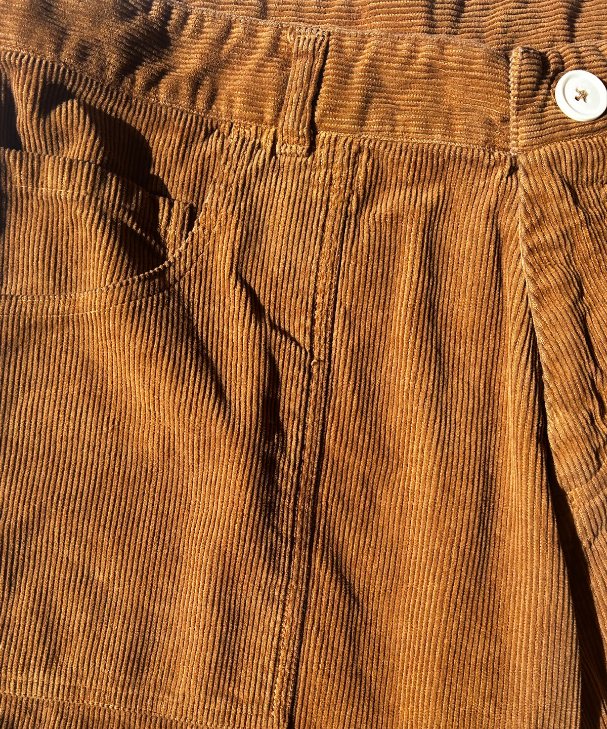 Corduroy Fatigue Short Brown