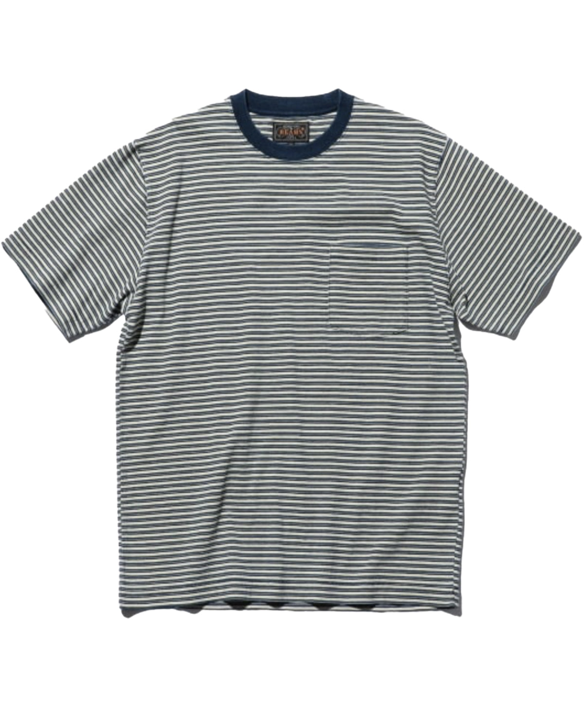 Indigo Stripe Tee White