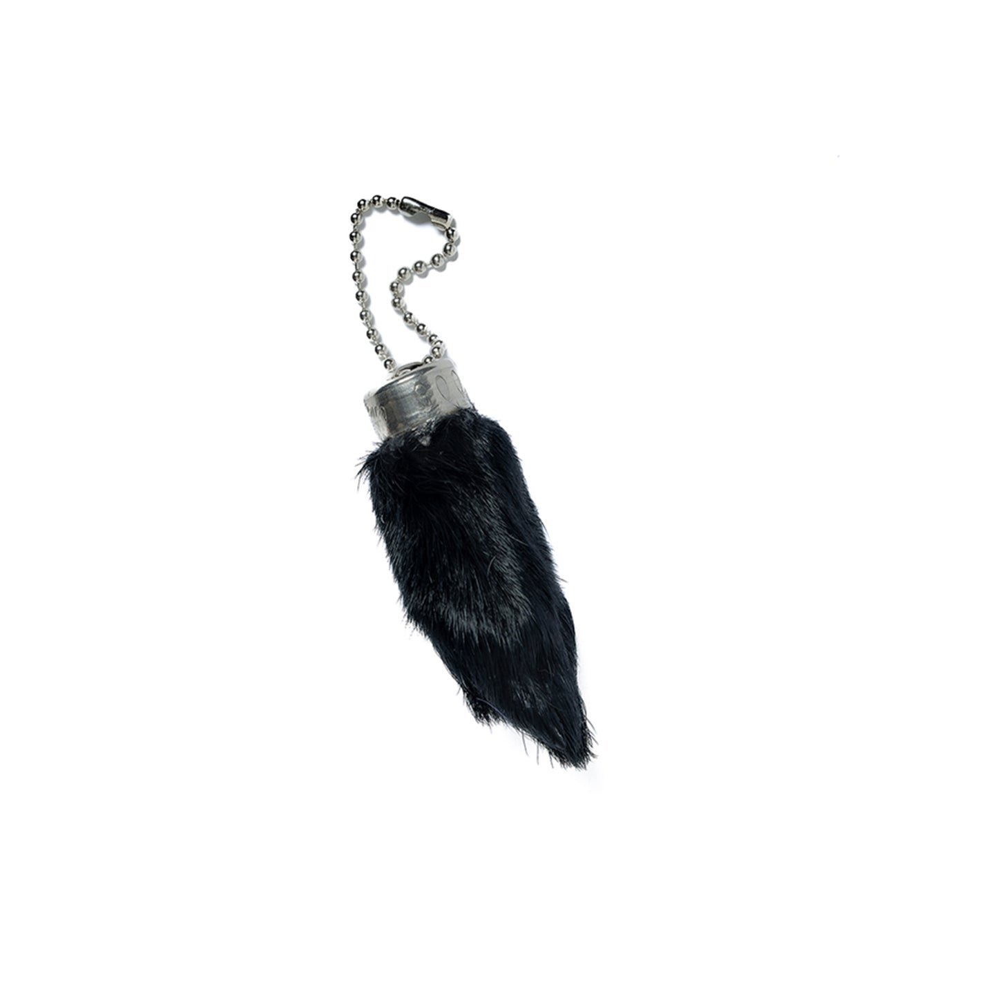 BUCO Rabbit foot key chain black