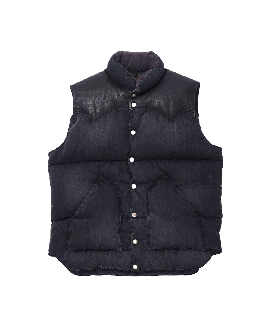 Down Vest Denim Black