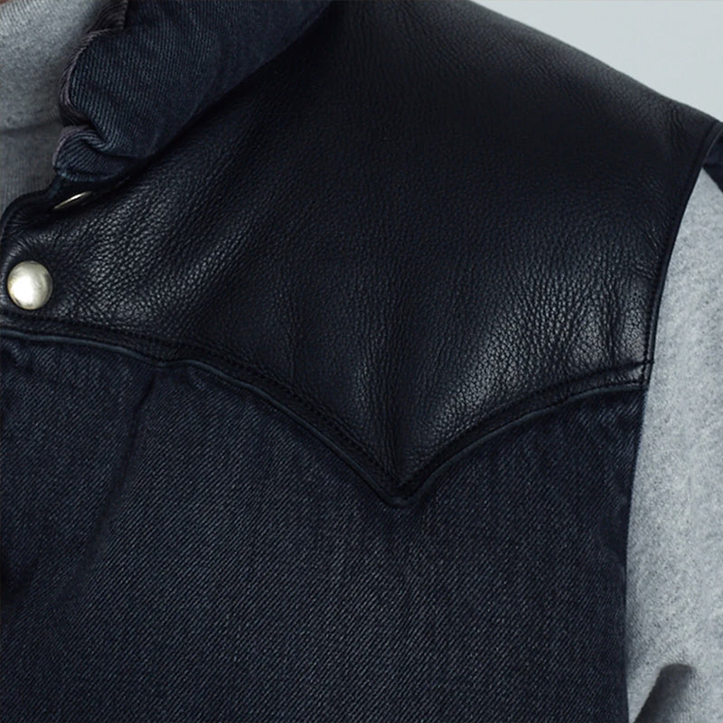 Down Vest Denim Black