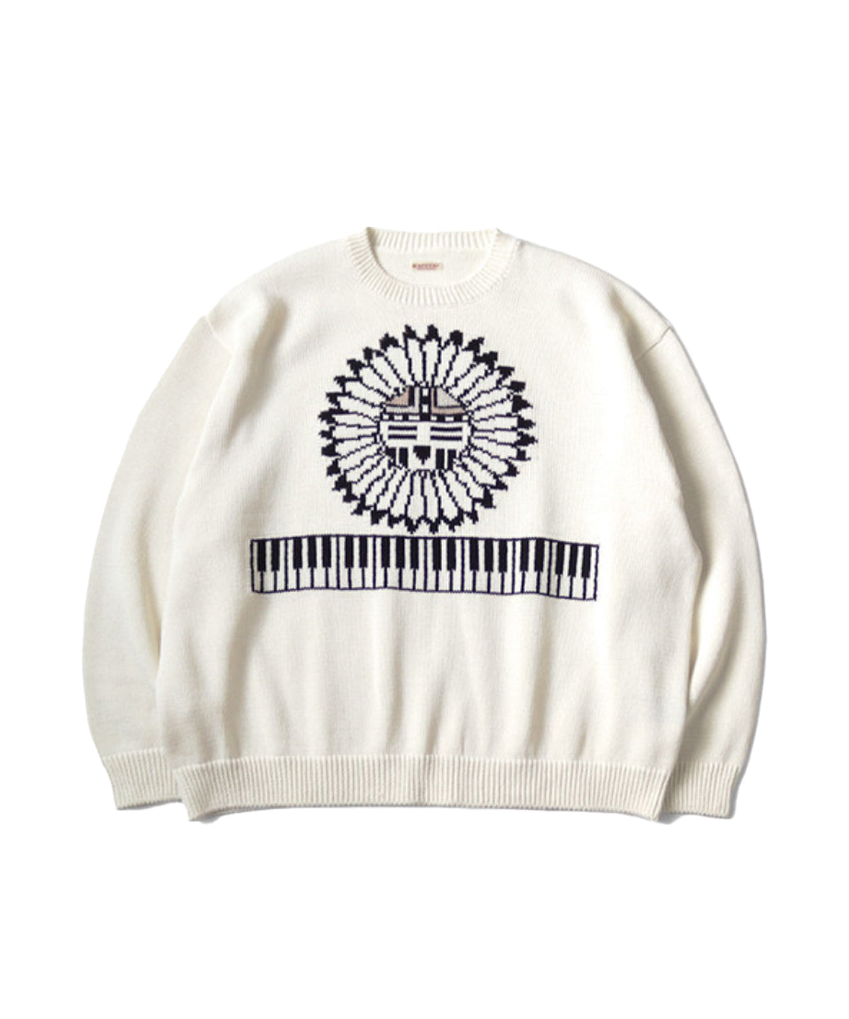 5G Cotton Knit & Sunface Crew Sweater