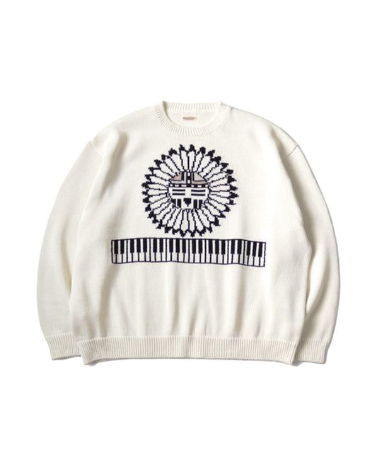 5G Cotton Knit & Sunface Crew Sweater