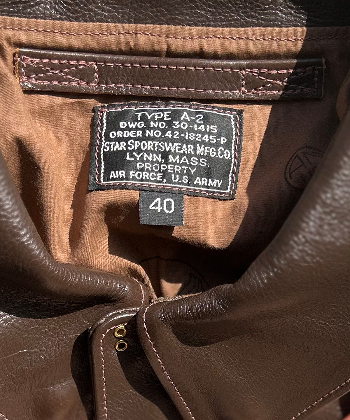 A-2 Star Horsehide Seal