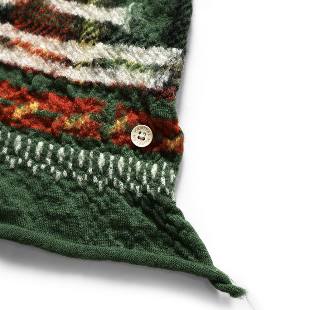 Wool Scarf Happy TARTAN Green