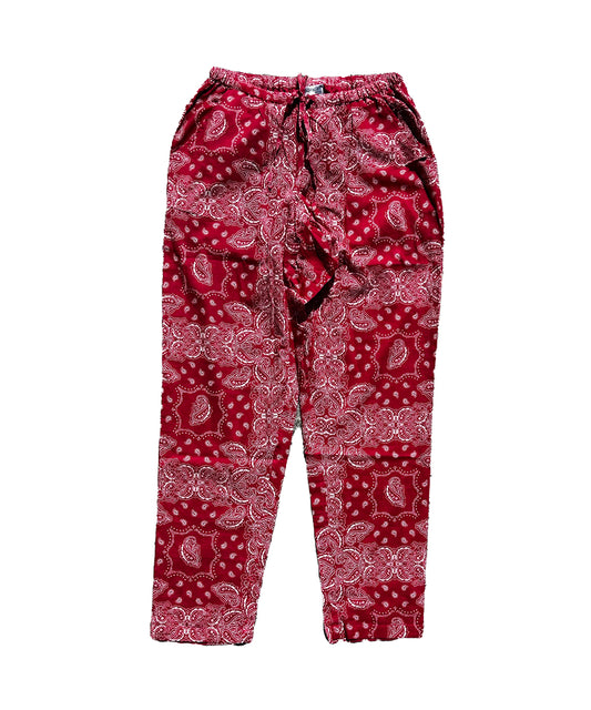 Print Bandana Pants Red