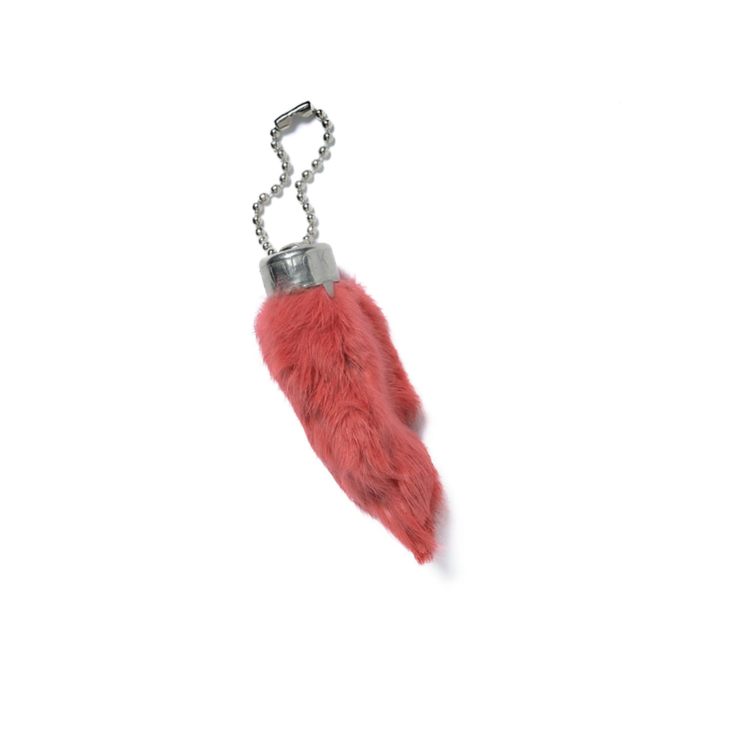 BUCO Rabbit foot key chain red
