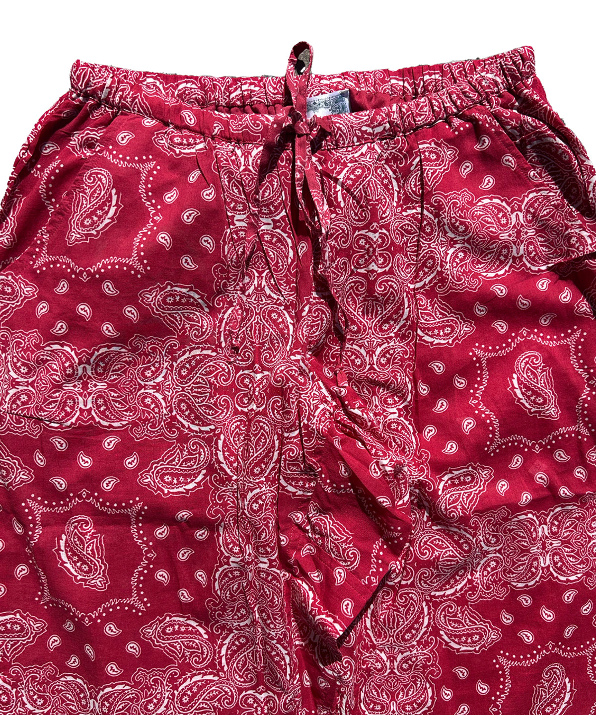 Print Bandana Pants Red