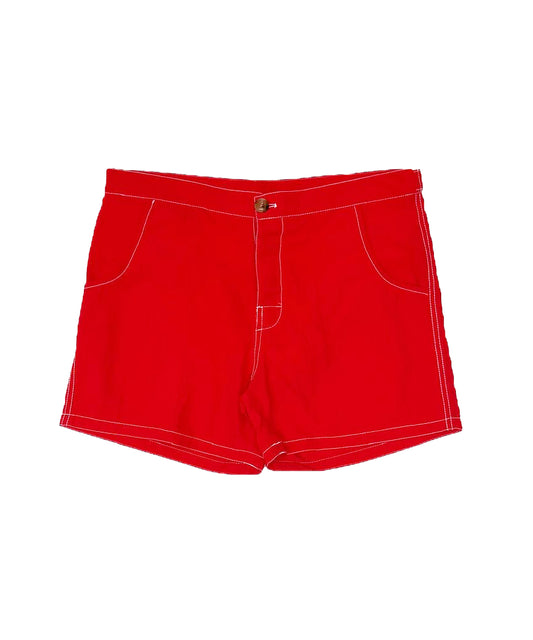 Short De Bain Rouge "Lifeguard"