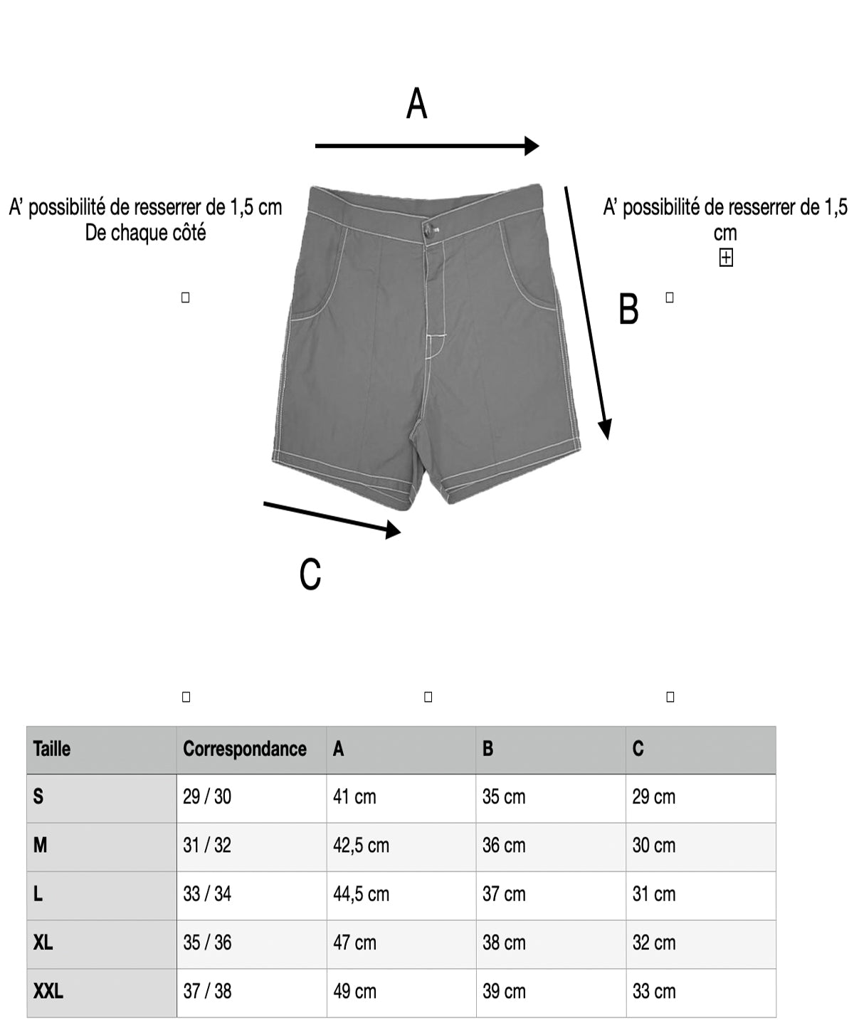 Short De Bain Crème