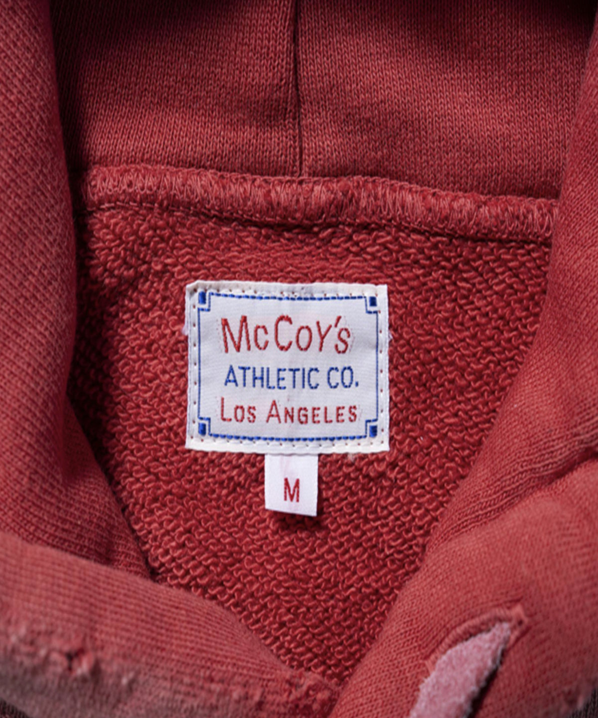 9 oz Raglan Hooded Fade Red
