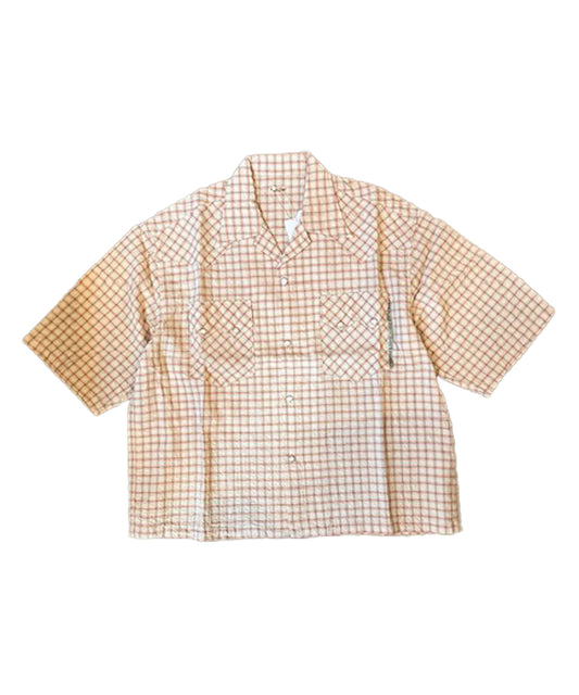 Check Open-Collar Western BIG Shirt