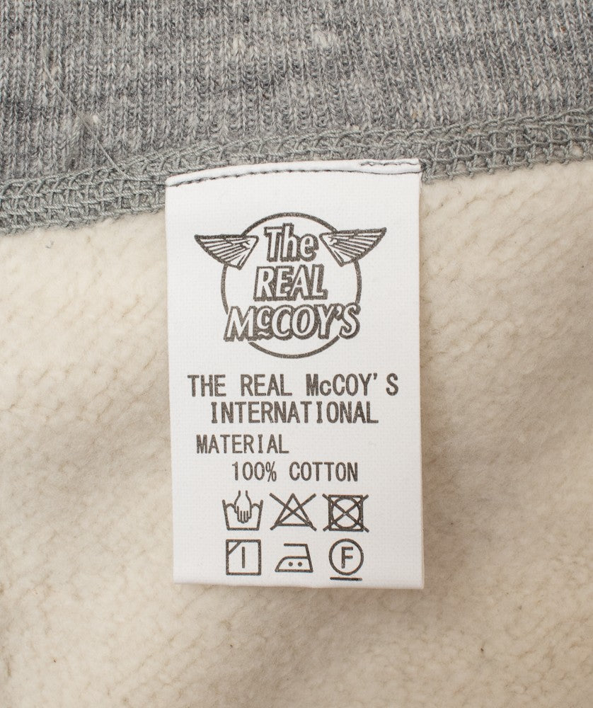 10 oz Loopwheel Sweat Grey The Real McCoy's