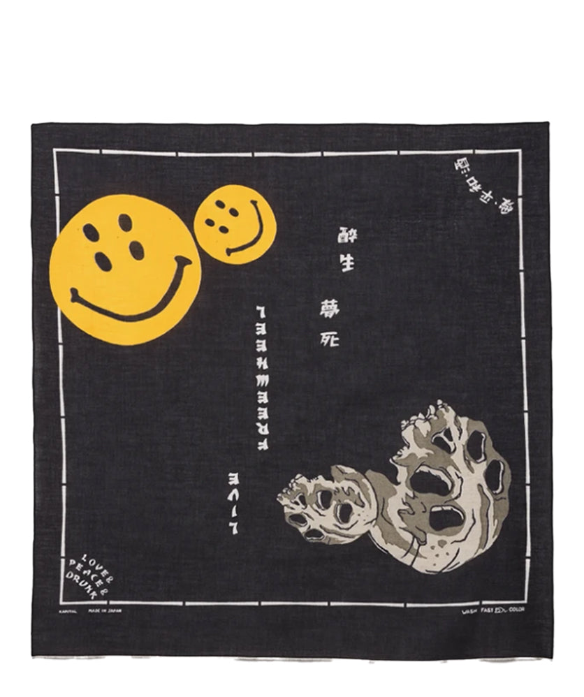 Bandana Rain Skull Black