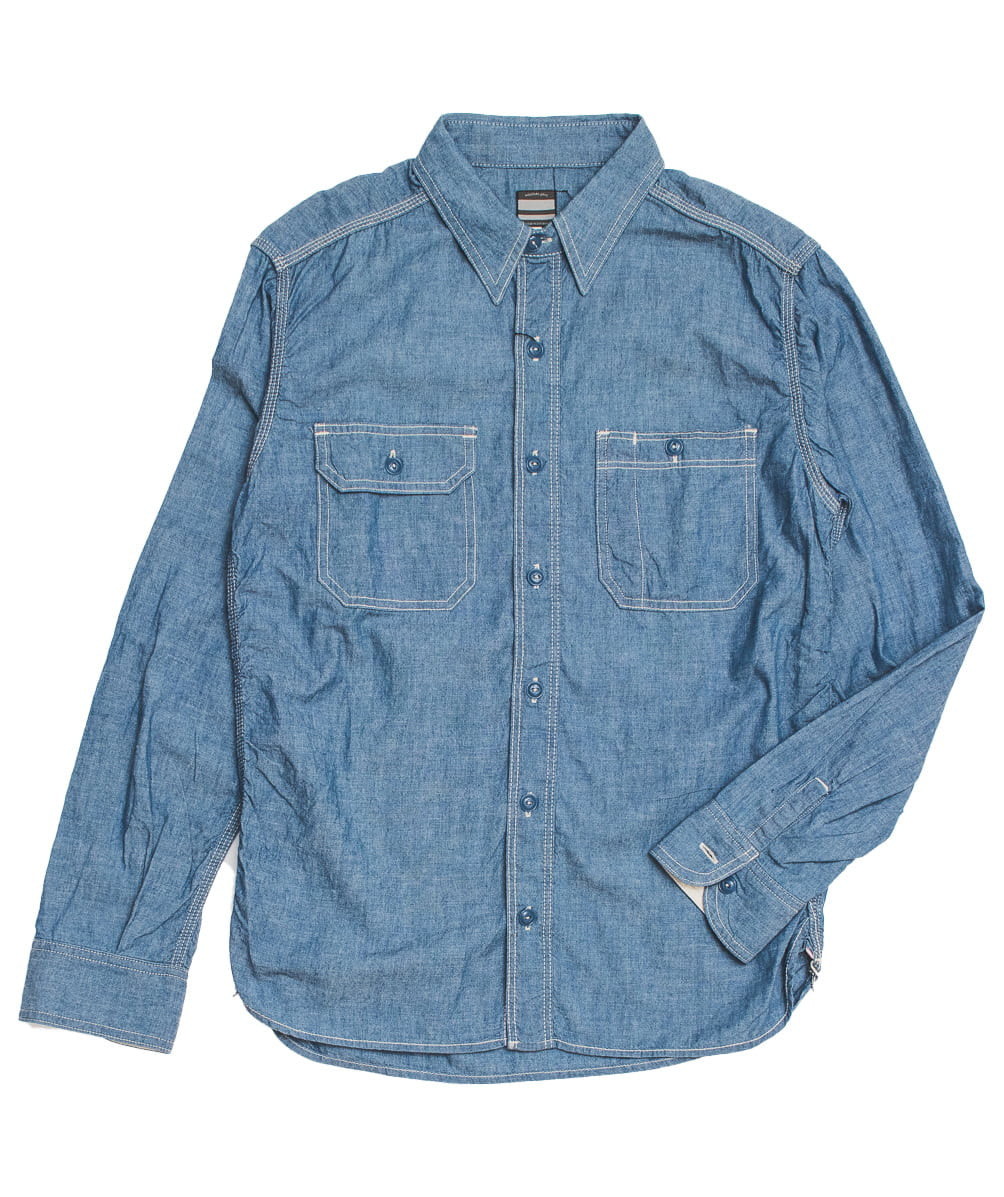 Chambray Shirt 5 oz Blue Momotaro