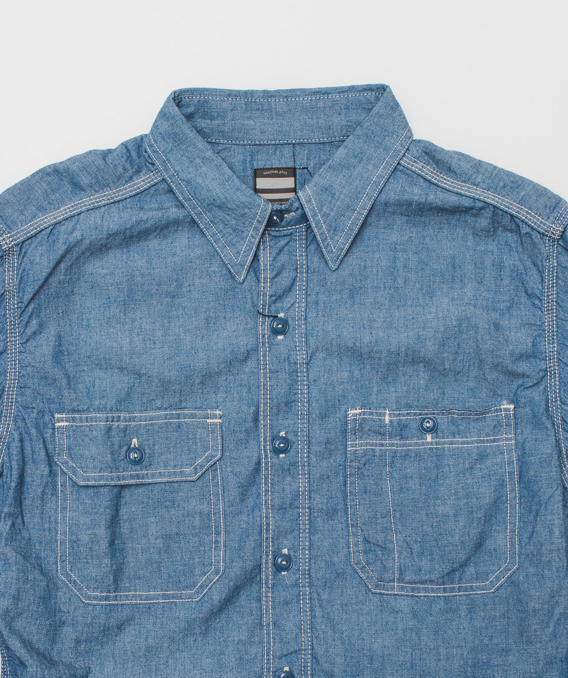 Chambray Shirt 5 oz Blue Momotaro