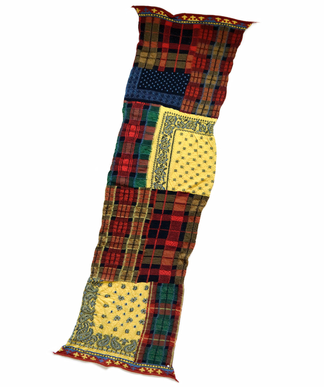 Wool Scarf TARTAN Bandana Yellow