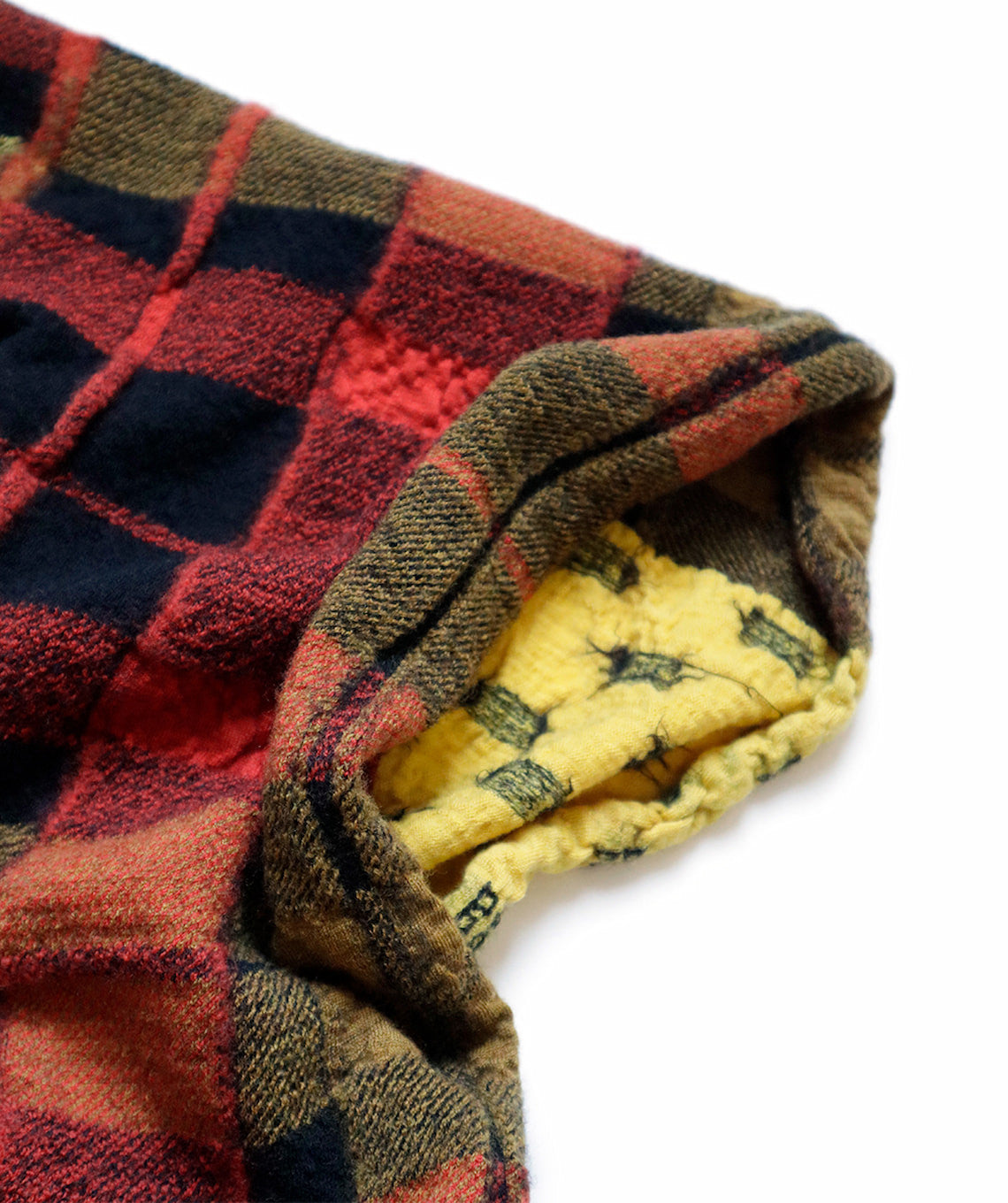 Wool Scarf TARTAN Bandana Yellow