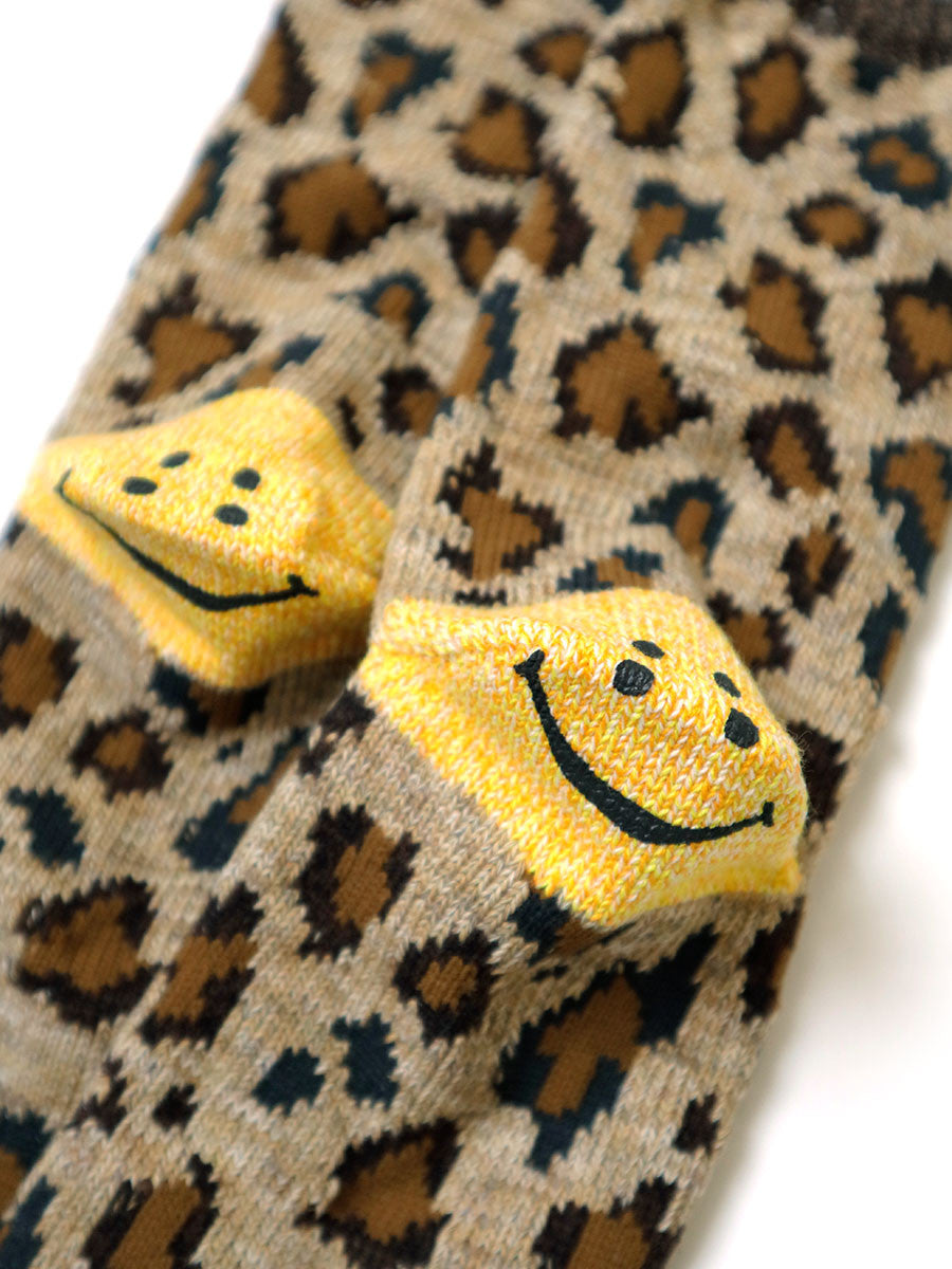 Smiley Socks Leopard Brown