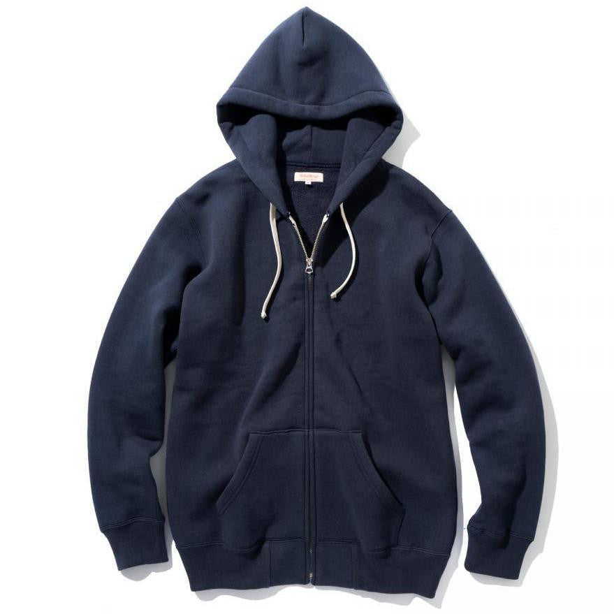 10 oz Sweat full Zip loop wheel Navy