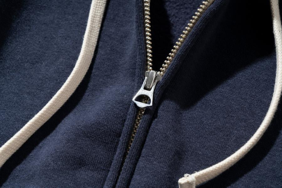 10 oz Sweat full Zip loop wheel Navy