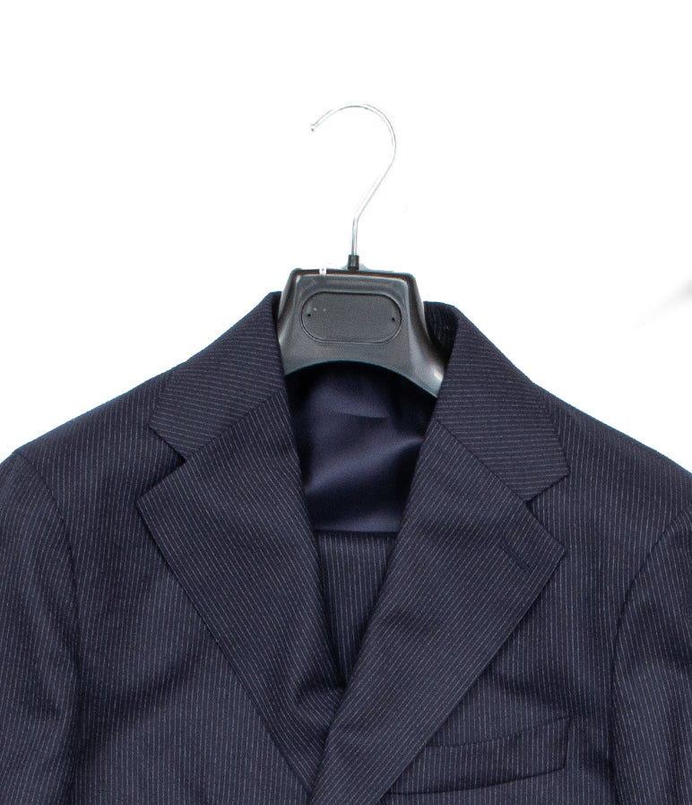 Wool Suit Navy Stripe