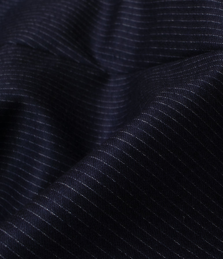 Wool Suit Navy Stripe