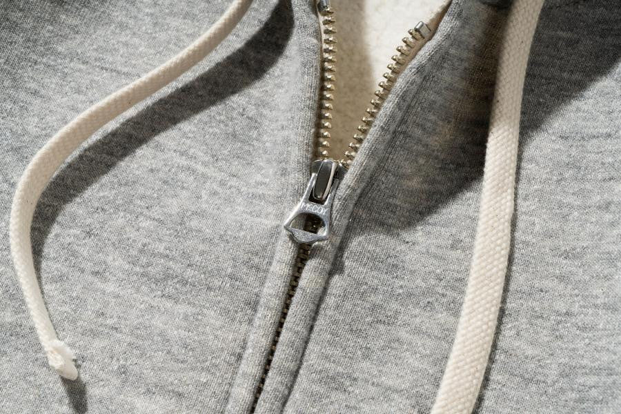 10 oz Sweat full Zip loop wheel gray