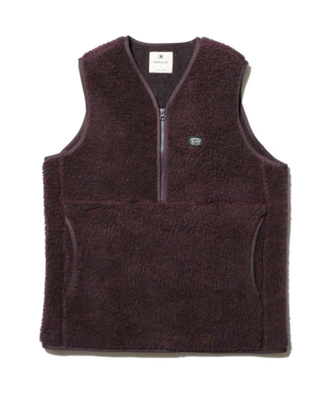 Wool Fleece Vest Purple