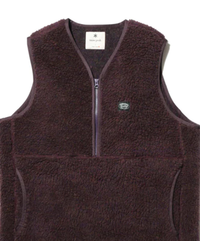 Wool Fleece Vest Purple