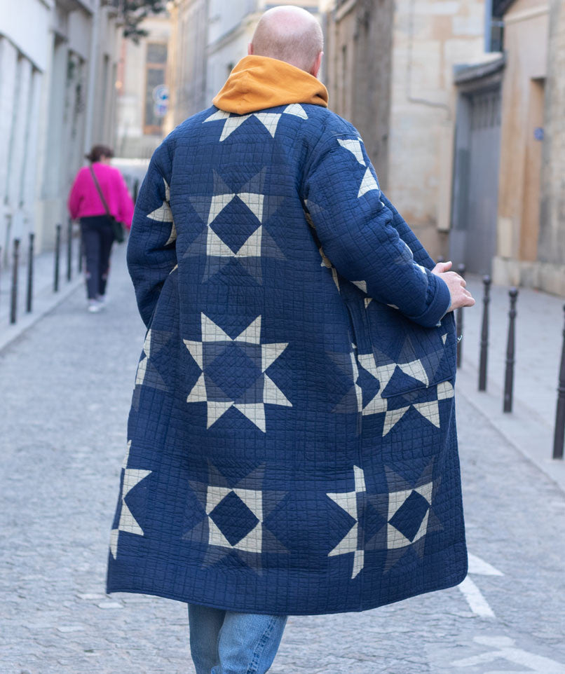 Navy Quilt Coat