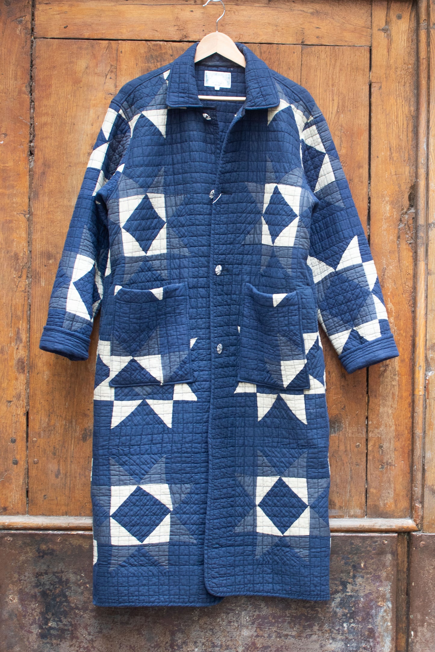 Navy Quilt Coat