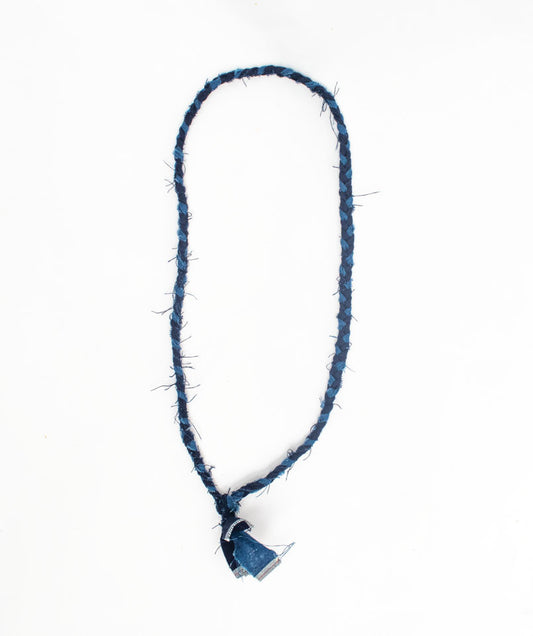 Collier japonais indigo tressé