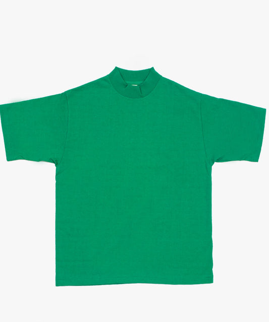 Mock Neck T Shirt Kelly Green