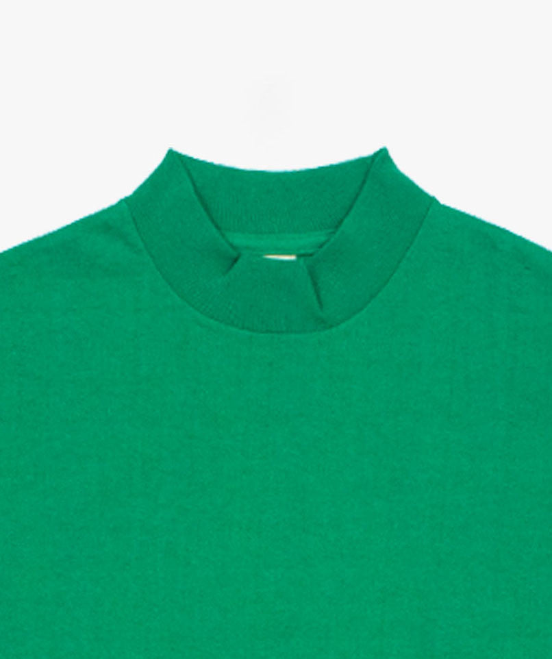 Mock Neck T Shirt Kelly Green