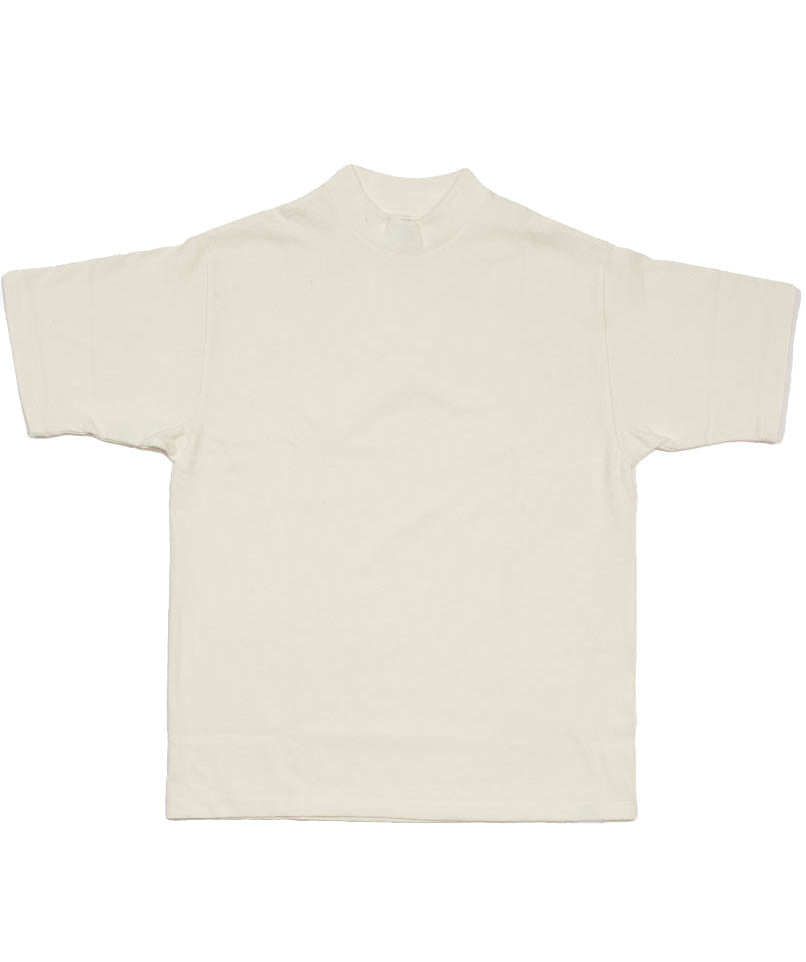 Mock Neck T Shirt Off White