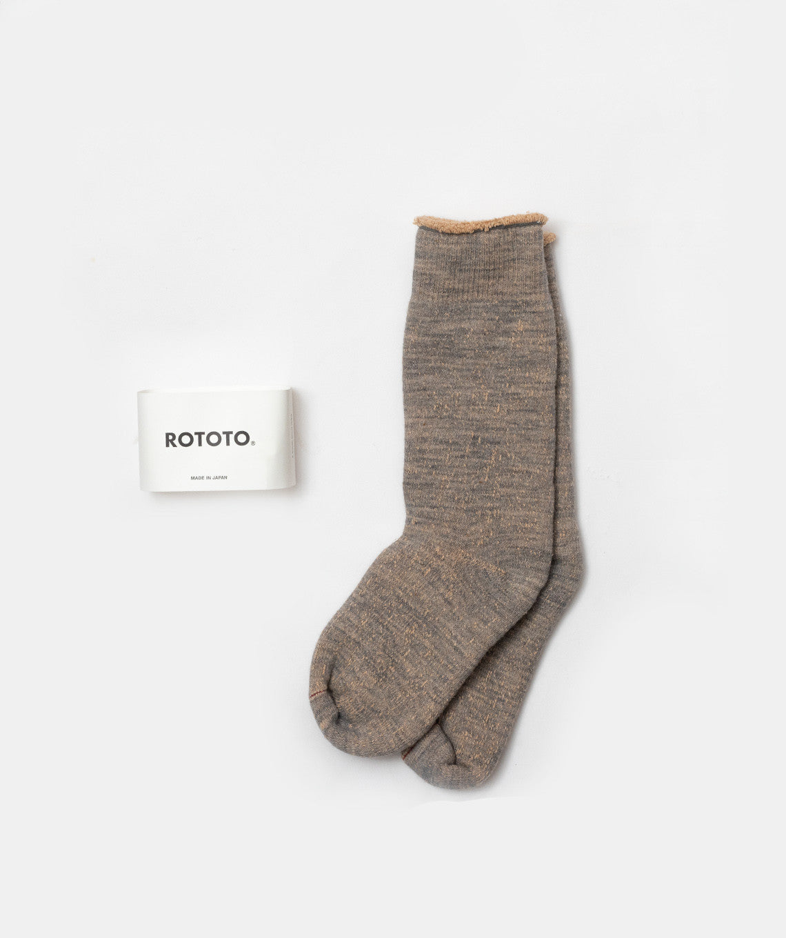 Rototo socks brown grey