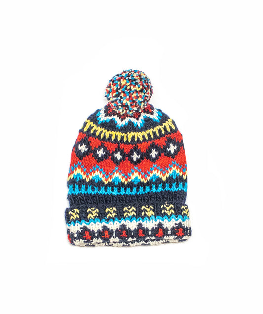 Fair Isle Navy Cap