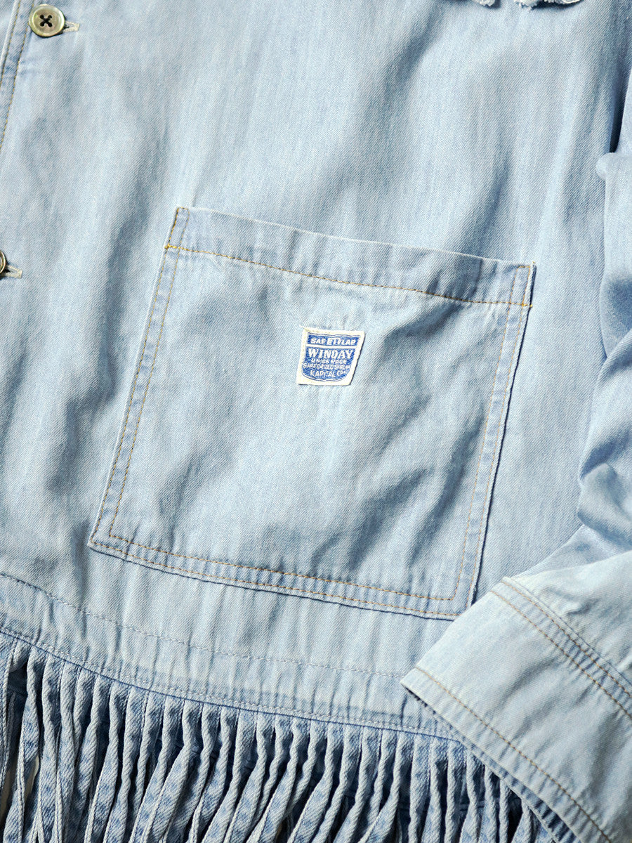 Denim Fringe Shirt