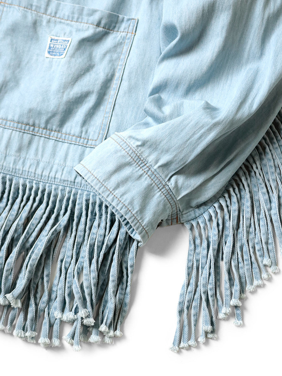 Denim Fringe Shirt