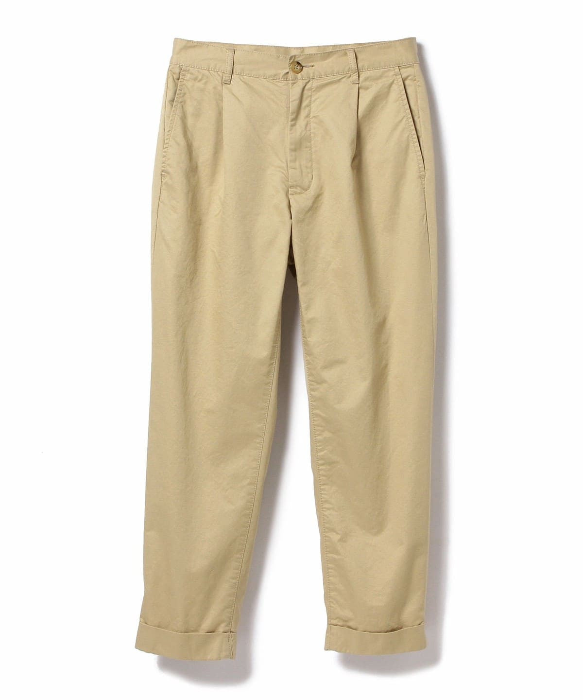 1 Pleat Twill Pants Beige