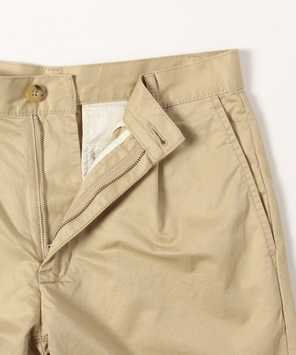 1 Pleat Twill Pants Beige