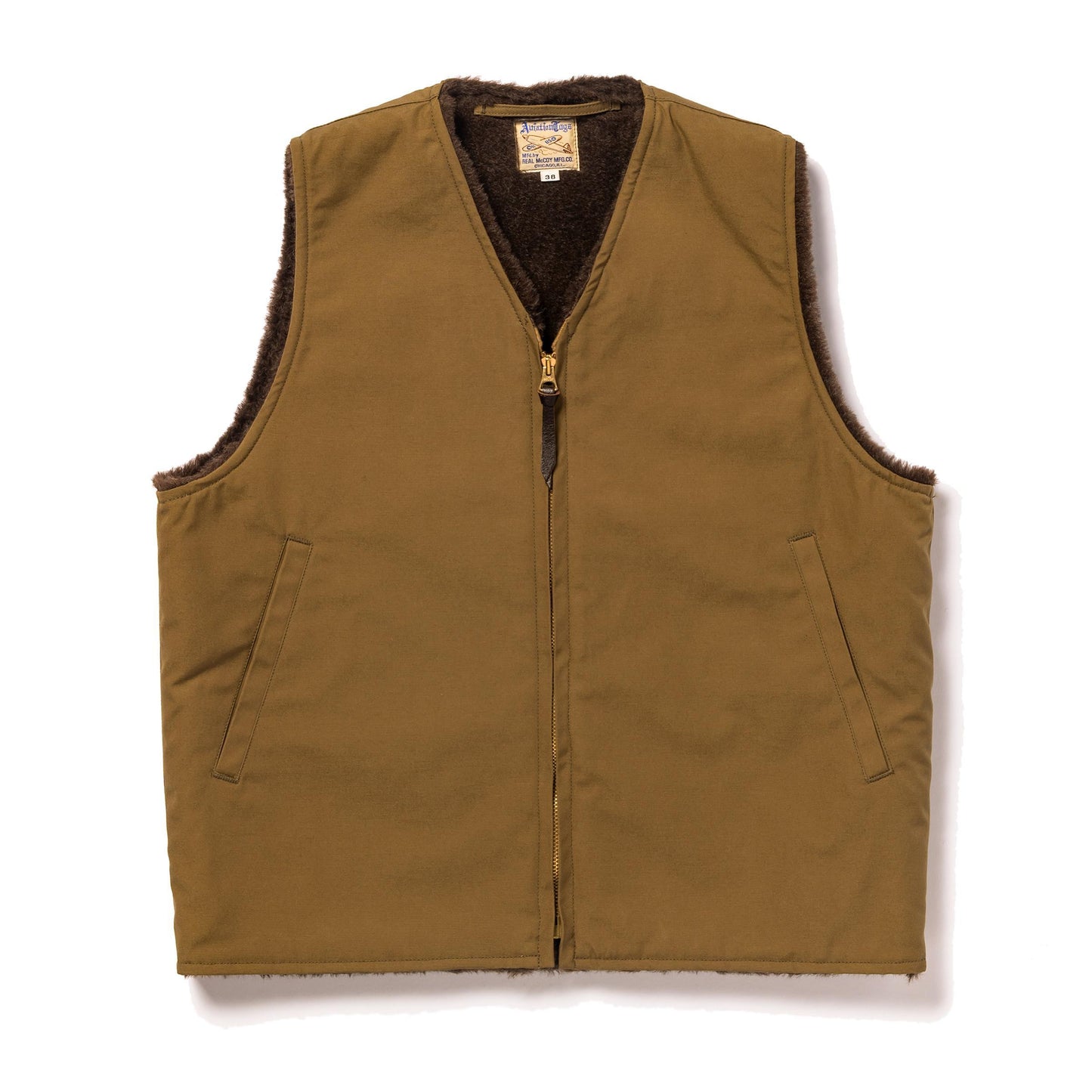 USN Alpaca Vest Green 