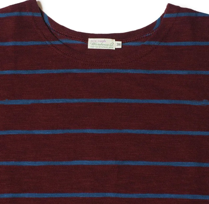 Stripe Tee Bordeaux L/S