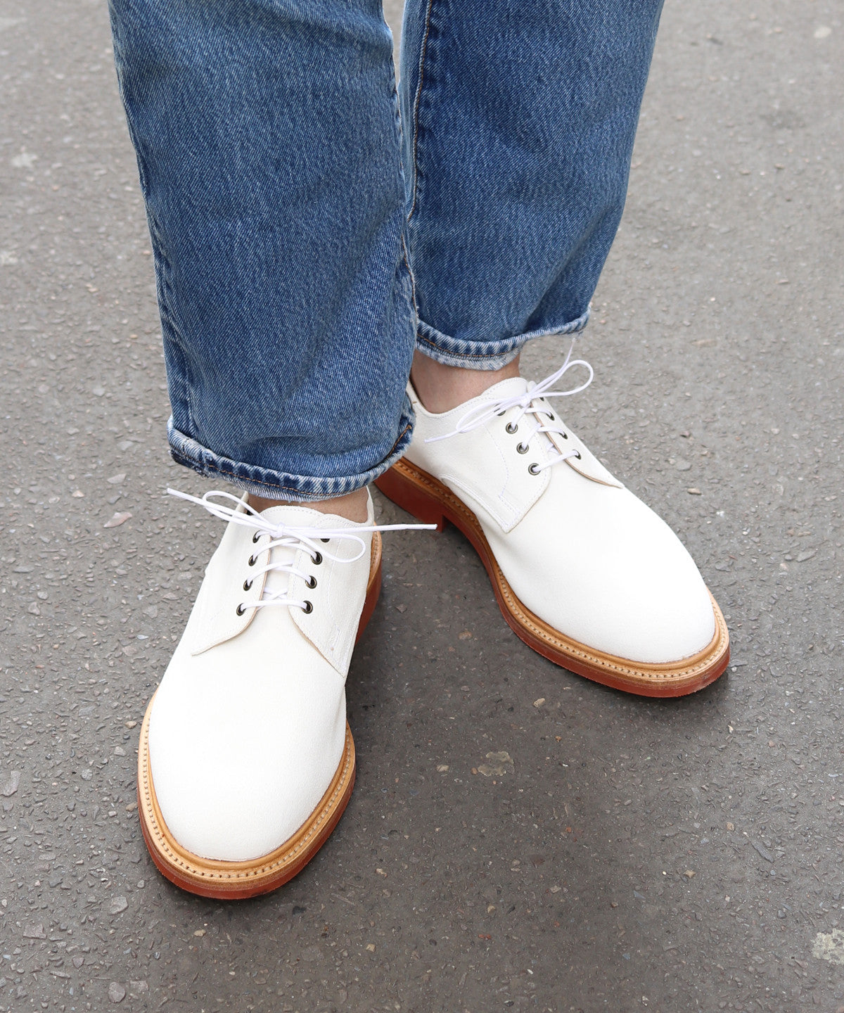 Suede Buck White