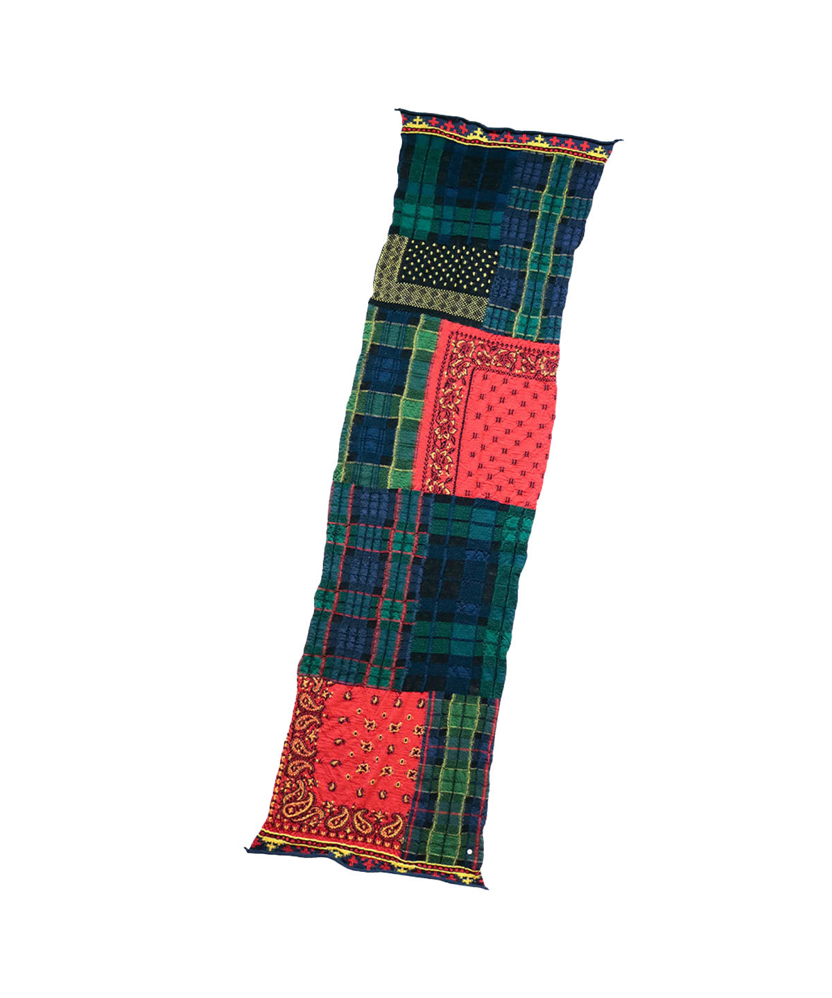 Wool Scarf TARTAN Bandana Navy